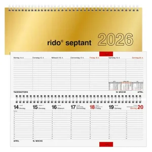 Tischkalender rido idé 2026, versch. Farben