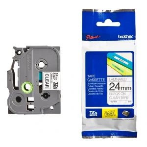 brother TZe-151 Schriftband schwarz auf transparent 24 mm