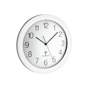 Wanduhr TFA®, Funk, silber, Ø 30 cm