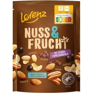 Lorenz Studentenfutter Nuss & Frucht mit Schoko-Espressobohnen 100,0 g