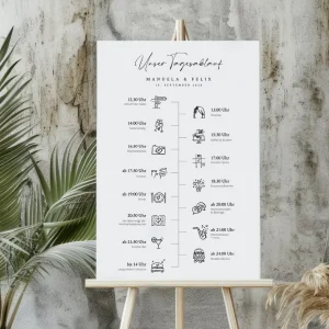 Tagesablauf Schild | Timeline 15