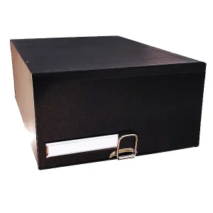 Urkundenkasten mit Schublade, 255 x 130 x 370mm, schwarz