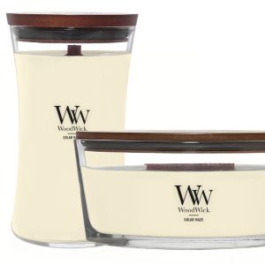 WoodWick Duo Ellipse und Large Candle Solar Haze