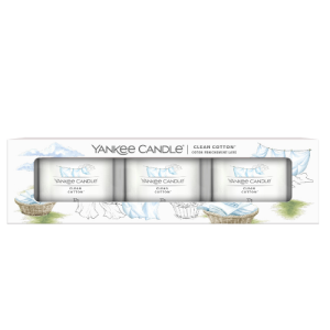 Yankee Candle Filled Votive Clean Cotton 3er-Pack