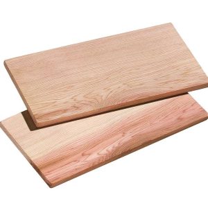 Zedernholzbrett 2er-Set BBQ – Küchenprofi