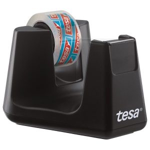 1 Set tesa Tischabroller Easy Cut® Smart schwarz, inkl. 1 Rolle, für Klebeband 19mm x 33m