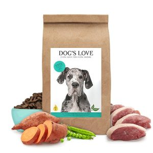 DOG’S LOVE Hypoallergen Trockenfutter Ente mit Kartoffel