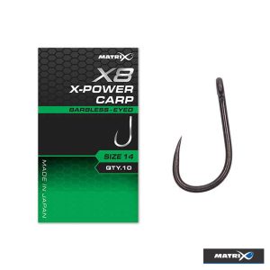 Matrix X8 X-Power Carp Barbless Eyed