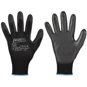 12 Paar Dark Grip Handschuhe | Goodjob PU-Arbeitshandschuhe