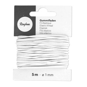 5 Meter Gummifaden 1 mm – Rayher – verschiedene Farben