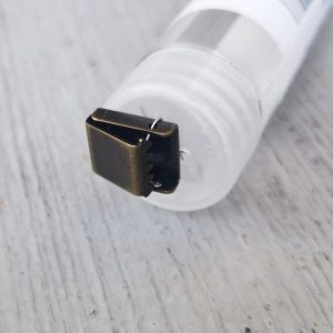 2 Kordelenden 8mm aus Metall – altmessing