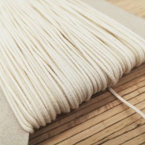 5 Meter Bio Gummikordel 1,1 mm – naturfarben