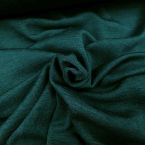Wolle/Seide Biojersey uni – petrolgrün (Made in Germany)