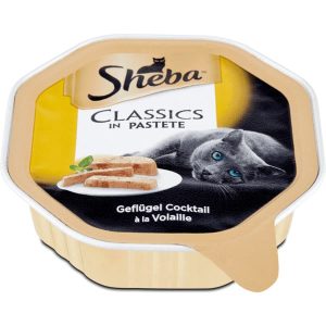 Sheba Classics in Pastete Katzenfutter mit Geflügel Cocktail