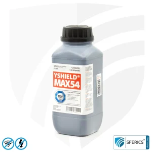 Abschirmfarbe MAX54 | HF Schirmdämpfung gegen Elektrosmog bis zu 100 dB bei 40 GHz | TÜV SÜD zertifiziert | Entwickelt für maximale Abschirmung von Elektrosmog durch 5G oder WIFI 6