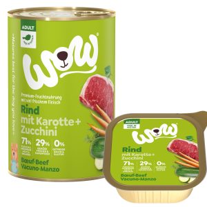 WOW Hundefutter – Rind mit Karotte und Zucchini