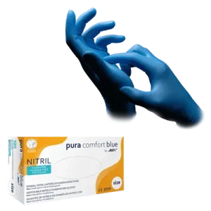Nitrilhandschuhe blau 100 Stück | AMPri Puracomfort blue Nitrilhandschuhe