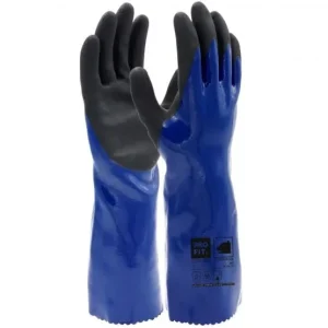 PRO FIT | Nitril Chemikalienschutzhandschuhe | Chem, 35 cm, blau | 12 Paar