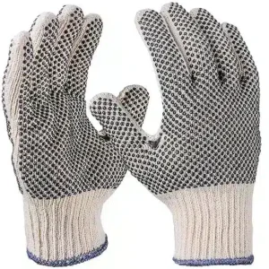 PRO FIT | Strickhandschuhe, grob, | natur, beidseitig Noppen | 12 Paar