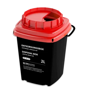 Entsorgungsbox 2 Liter | schwarz/rot