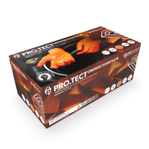 Unigloves PROTECT Orange HD Grip Handschuhe 100 Stück Diamanttextur