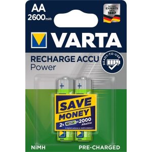 2 VARTA Akkus RECHARGE ACCU Power Mignon AA 2.600 mAh