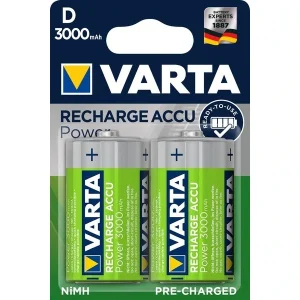 2 VARTA Akkus RECHARGE ACCU Power Mono D 3.000 mAh