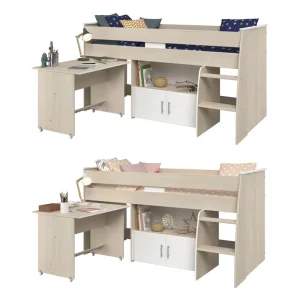 Jugendzimmer Parisot Charly 4 Kinderzimmer Set Komplett Möbel Modernes Design Bett + Schreibtisch
