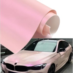 Blueshyhall Autofolie Rosa, Wrapping Folie Hellrosa, Wasserfest Selbstklebende Lackschutzfolie Car Vinyl Film Wrap Light Pink, Tuning Folierung Rosa Glitzer (50 * 152 cm)