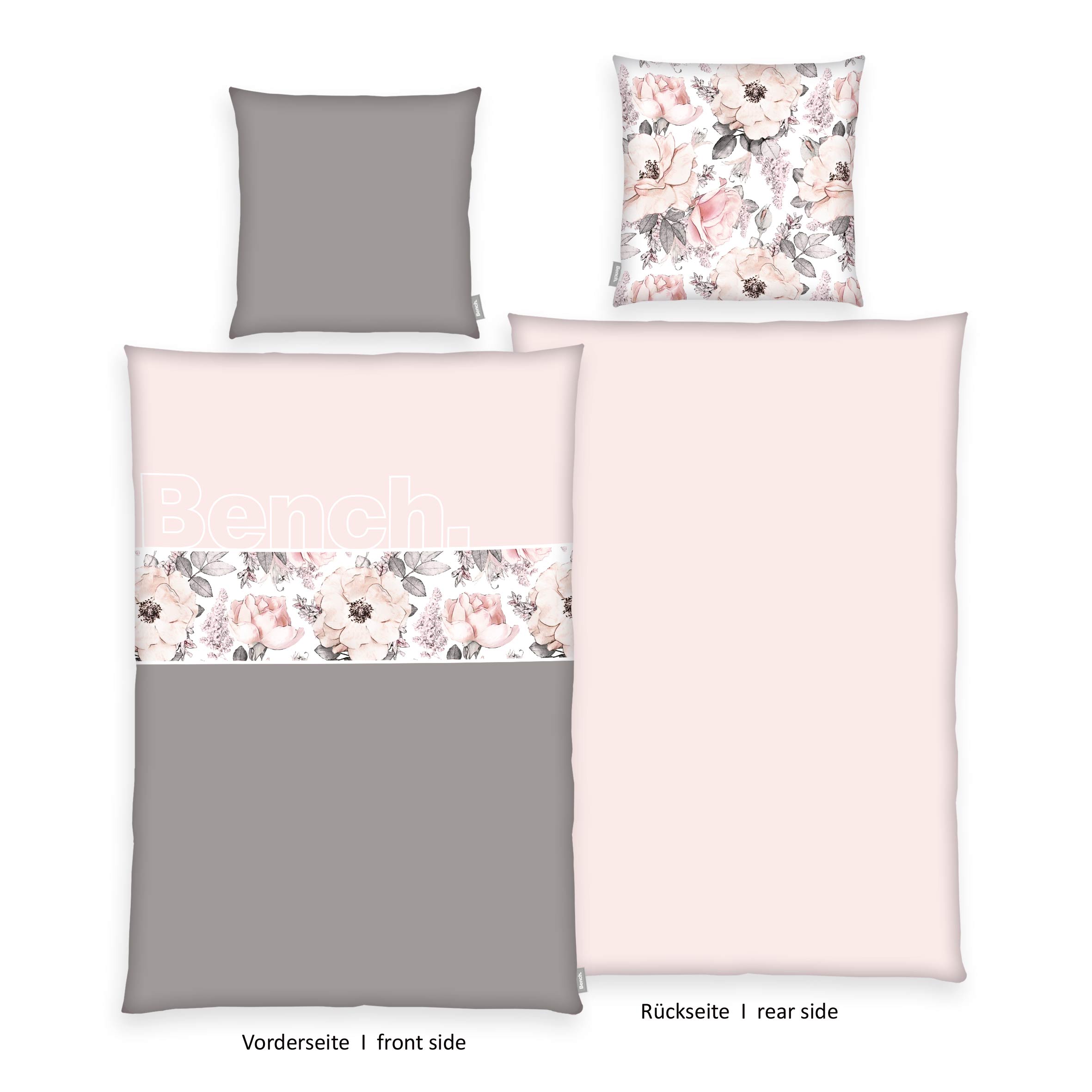 Bench® Bettwäsche-Set ‘Blumen’ – 135×200, 140×200 oder 155×200 cm, Renforcé – Bild 2