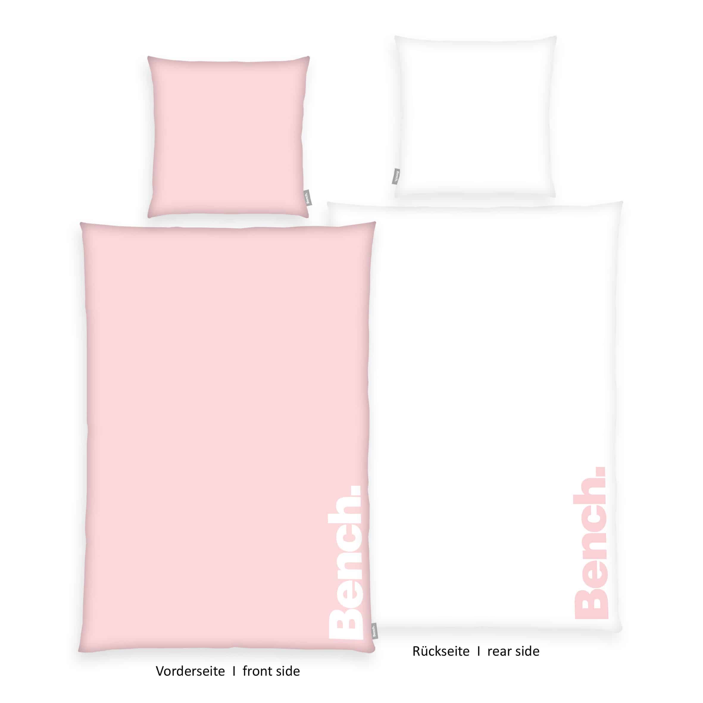 Bench® Bettwäsche-Set ‘Hellrosa’ – 135×200, 140×200 oder 155×220 cm, Renforcé