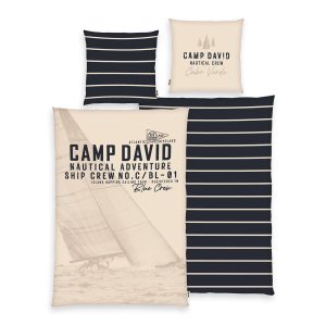 CAMP DAVID Bettwäsche-Set ‘Sea Stripes’ – 135×200 cm, Renforcé